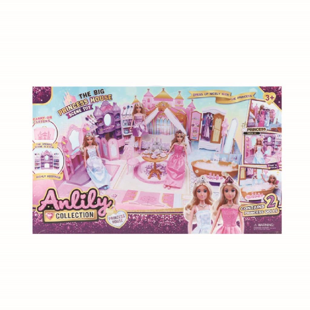  Anlily Big Princess House Doll Playset with 2 Dolls